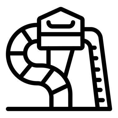 Oyun parkı slaytında eğlenceli ve heyecan verici bir spiral tasarım var. Çocuklar için açık hava eğlencesi ve eğlence için mükemmel.