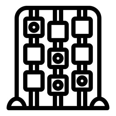 Polis memurları tarafından eğitim için kullanılan atış menzili hedefi için siyah çizgi simgesi