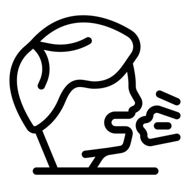 Hasta insan ağzı açık öksürüyor, mikrop ve virüs yayma potansiyeli var.