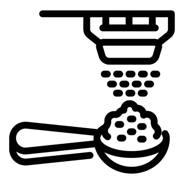 stock vector Kitchen scale is being used to measure out the correct amount of a baking ingredient