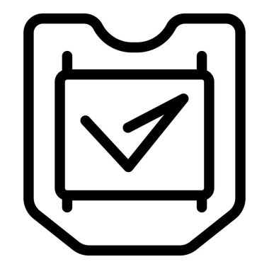 Elektronik oylama sistemi, ekranda işaret işareti olan bir oylamayı doğruluyor.