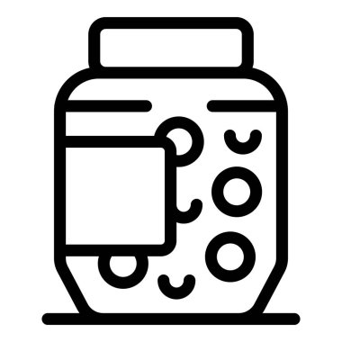 Cam kavanoz turşulu soğanla dolu, daha sonra kullanılmak üzere depolanmaya hazır.