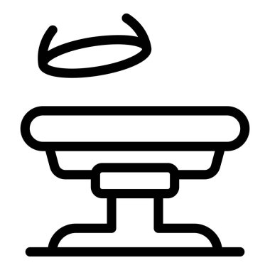 Tıbbi lamba ameliyat masasının üzerinde parlıyor. Cerrahi ve tıbbi prosedürleri temsil ediyor.