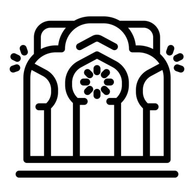 İslam kültürünü gösteren kubbeleri ve kemerleri olan Arapça mimari binaları