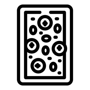 Kırmızı ve beyaz kan hücrelerini mikroskop altında gösteren cam slaytlı laboratuvar analizi kavramı