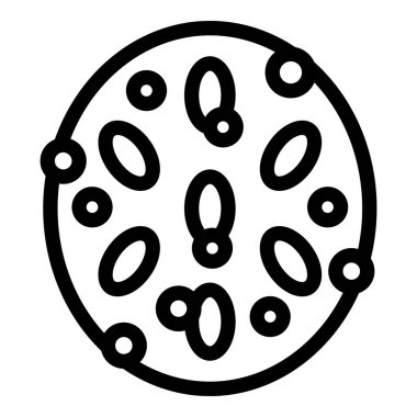 Kırmızı ve beyaz kan hücrelerini gösteren basit vektör simgesi, insan sağlığı ile ilgili kavramları göstermek için kullanışlıdır