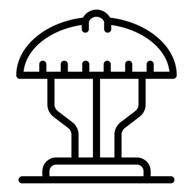 Çocuk eğlencesi için bir oyun parkı bahar binicisinin basit çizgi simgesi