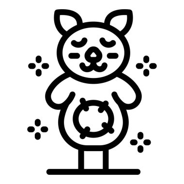 Kapalı gözlü şirin bir kangurunun basit bir simgesi. Vahşi yaşam, Avustralya ya da şirinlikle ilgili projeler için mükemmel.