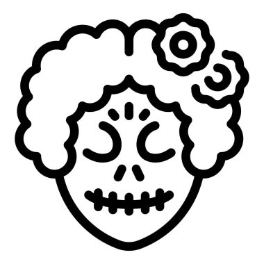 Çizgi çizimi, ölü projeler için mükemmel bir kafatası tasviri.