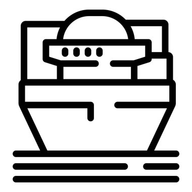 Bir kargo gemisinin sanat simgesi. Malları okyanus ötesine taşıyor.