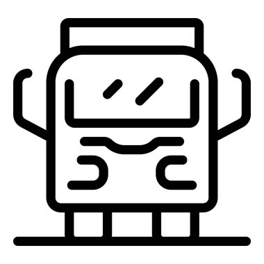 Yolcu bekleyen bir şehir otobüsünün simgesi.