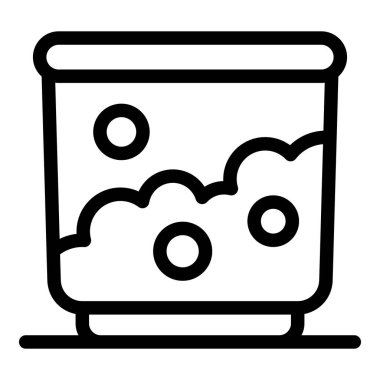 Laboratuvar camları, kimyasal reaksiyonu veya bilimsel deneyi temsil eden köpüren bir çözelti ile doludur.