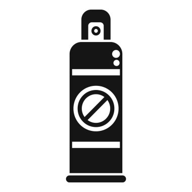 Black silhouette of a mosquito repellent, useful icon for websites and infographics clipart