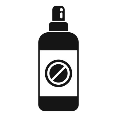 Dur işaretli bir sprey şişesinin siyah beyaz silueti zehirli ya da tehlikeli bir maddeyi işaret ediyor.