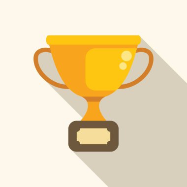 Altın kupa bir podyumda duruyor, zafer ve başarıyı temsil ediyor.