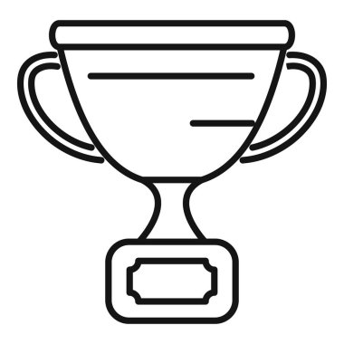 Bir yarışmayı kazanana verilen kupanın basit çizgi simgesi şekli