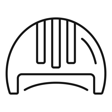 İnşaat alanlarında güvenlik için kullanılan sert şapkanın basit vektör simgesi