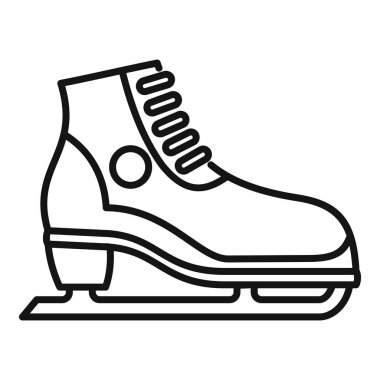 Buz pateni ayakkabısı buz pisti ikonu üzerinde duruyor