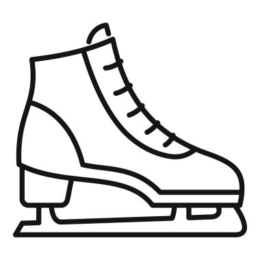 Buz pateni çizimi, kış sporları ve aktivitelerini temsil etmek için ideal.