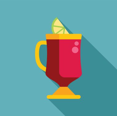 Bir bardak portakal suyu ve baloncuklu kırmızı şarap, geleneksel sıcak kış içeceği.