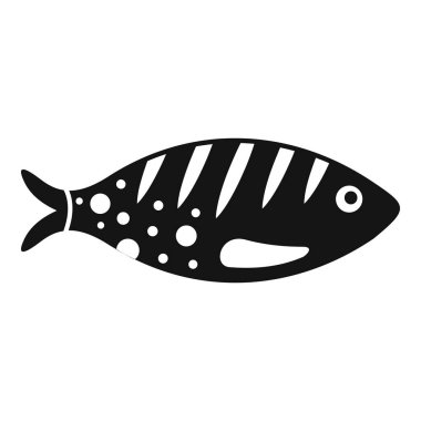 Siyah beyaz yüzen balığın simgesi.
