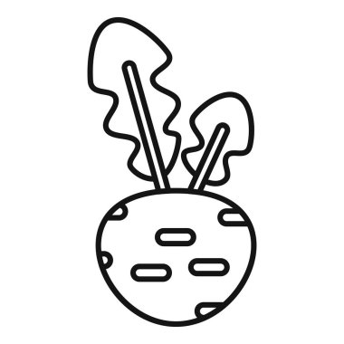 Bu basit siyah pancar ikonu sağlıklı beslenmeyi ve besleyici bir yaşam tarzını temsil ediyor.