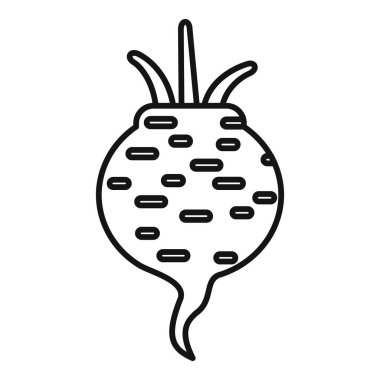 Yerden filizlenen pancar pancarının çizgi simgesi