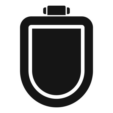 Halka açık tuvaletlerde bulunan bir pisuvarın basit vektör simgesi