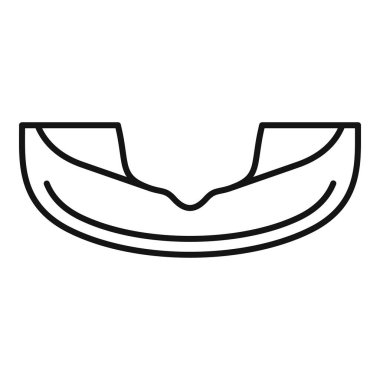 Sulu kırmızı meyveyi gösteren domates diliminin çizgi çizimi