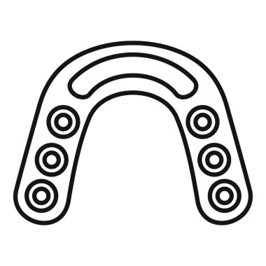 Diş teli, diş düzeltme için eklenti noktalarını gösteriyor