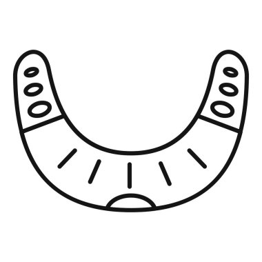 Boyun yastığı yastık köpüğü rahat yolculuk uyur yumuşak yastık ikonu vektör anahatlarını destekler
