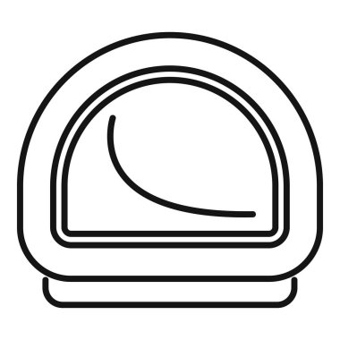 Tonometre azalan göz basıncı simgesi, ince çizgi biçimi gösteriyor