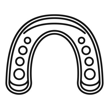 Çivili at nalı koruma ve şans simgesi ana hatlarını gösterir