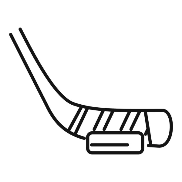 stock vector Hockey stick with tape grip is laying on the ice waiting for the puck to be dropped