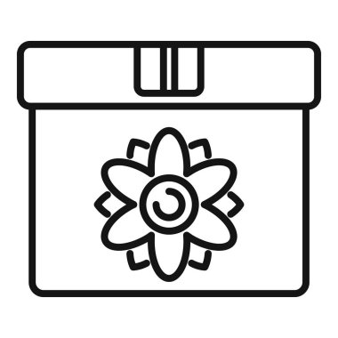 İçinde nükleer bir işaret olan karton kutu, içinde radyoaktif atık olduğunu gösteriyor, uygunsuz imha tehlikesini vurguluyor.