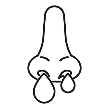 Alerjisi olan burnu akan çizgi film burnu.