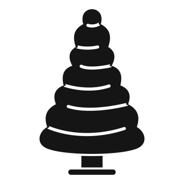 Bir çocuk oyuncak piramidinin basit vektör simgesi, uygulamalar veya web siteleri için mükemmel