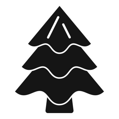 Siyah her zaman yeşil ağaç ikonu kış tatillerini, Noel 'i ve yıl sonunu kutluyor.