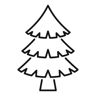 Beyaz arka planda izole edilmiş koyu siyah çizgili köknar ağacı.