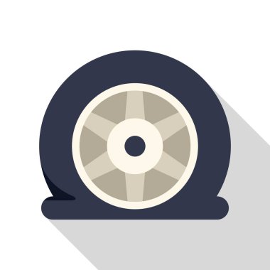 Patlak lastiğin bu vektör çizimi otomotiv sorunları, ulaşım ve araba bakımıyla ilgili projeler için mükemmeldir.