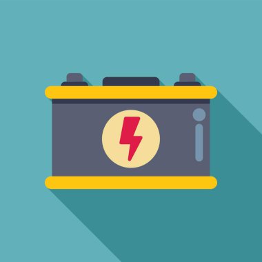 Araba aküsü, yıldırım sembolü içeren elektrik enerjisi sağlıyor.