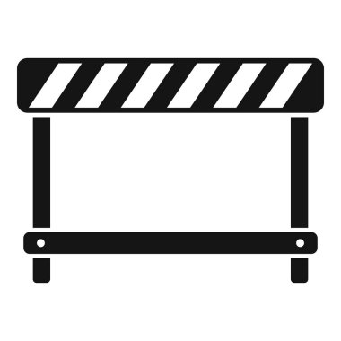 Basit siyah beyaz çizgili bariyer erişimi engelliyor