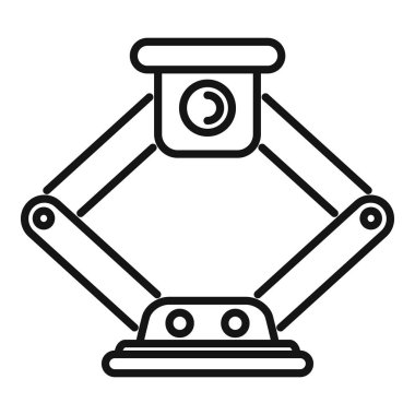 Araba kriko ana hatları simgesi, tamir sırasında araç kaldırmak için otomobil servis ekipmanı