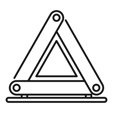 Katlanabilir taşınabilir uyarı üçgeninin ana simgesi, sürücüler için temel bir güvenlik aygıtı