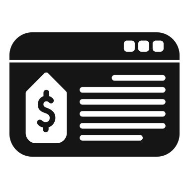 Bilgisayar kullanarak online bankacılık ve para transferleri kavramını temsil eden basit vektör simgesi