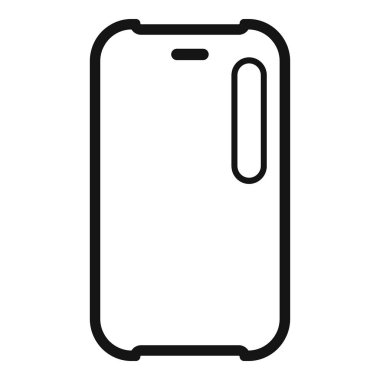 Akıllı telefon çantasının basit simgesi, cep telefonuna koruma sağlıyor