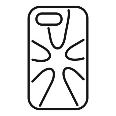 Bu vektör simgesi, şık bir güneş patlaması tasarımı içeren bir telefon kılıfı tasvir eder, aygıtınıza bir kişilik dokunuşu ekler