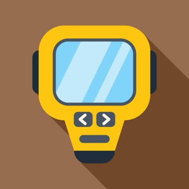 Düğmeli elektronik cihaz ve farklı endüstrilerde çeşitli amaçlar için kullanılan önemli bilgileri gösteren bir ekran.