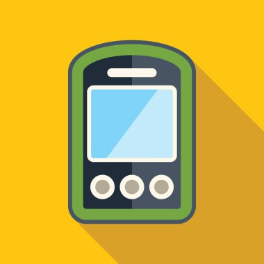 Renkli bir arkaplanda boş bir ekran gösteren bir cep telefonunun minimalist tasarımı