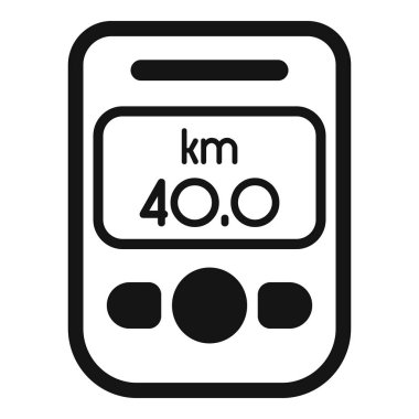 Saatte kilometrelerce hız gösteren bir bisiklete bağlı elektronik cihaz